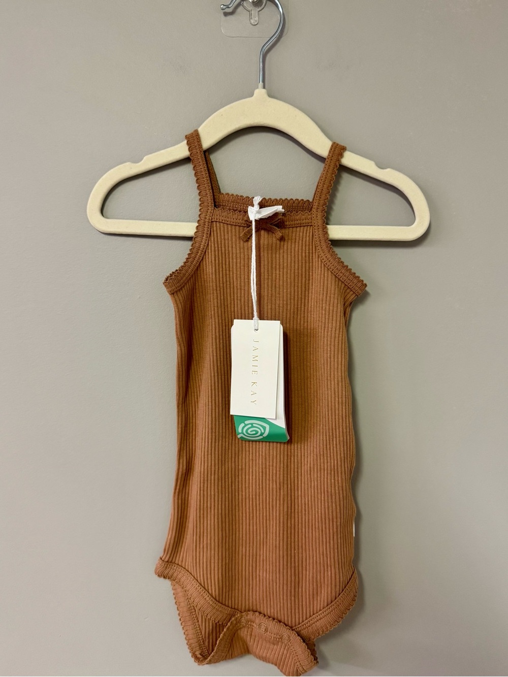 Jamie Kay Brown Ribbed Tank One-Piece Bodysuit